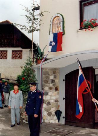 Odkritje kipa sv. Florijan leta 2000